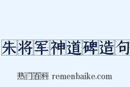 朱将军神道碑造句是什么意思的图片
